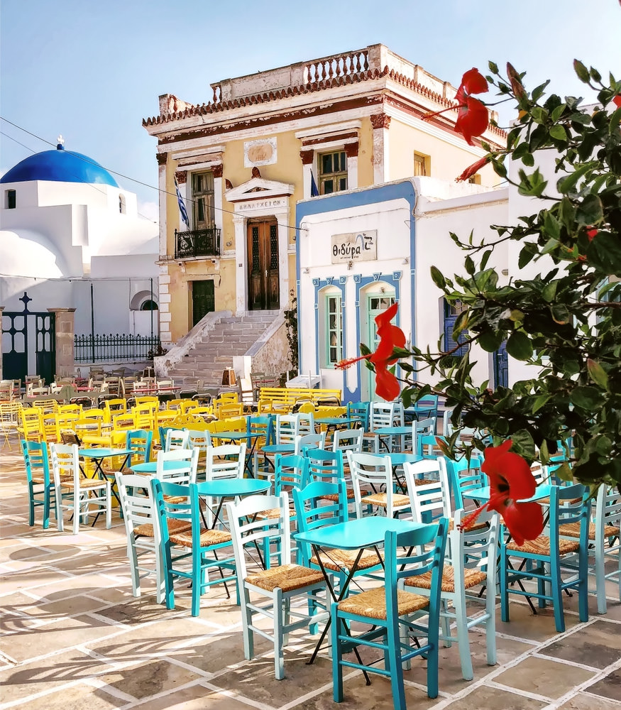 Traditional Greek island alley
